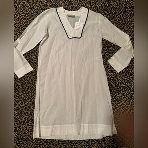 Elegant White Long Sleeve Swim Coverup